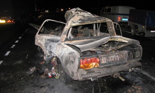 В Тбилисском районе водитель жигулей сгорел заживо