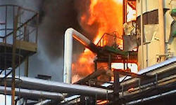 Пожар на нефтеперерабатывающем заводе
