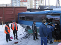 Столкновение поезда и автобуса на Сахалине, есть пострадавшие