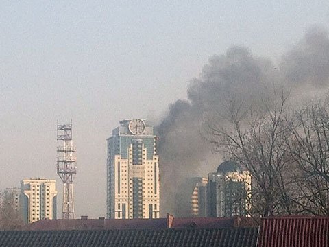 В Чечне горит комплекс «Грозный-Сити» с квартирой Депардье