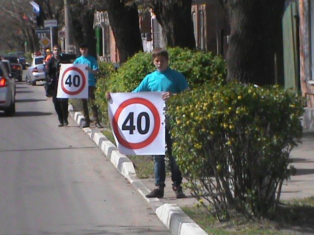 Более ста молодых людей провели акцию пропаганды безопасных дорог.