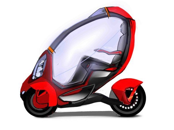 Трехколесный электромобиль e-Trike.
